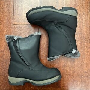 Lands' End Kids Black and Gray Snow Boots